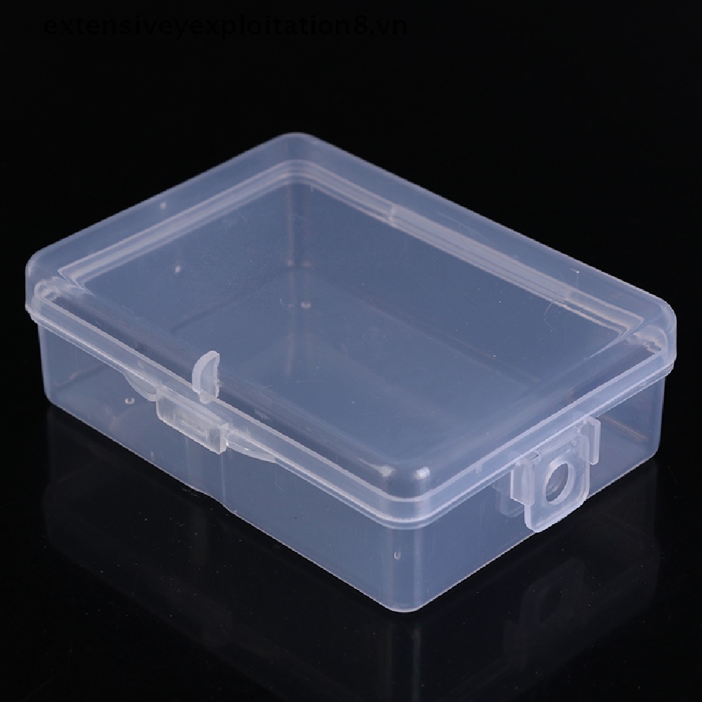 Set 10 Hộp Nhựa Trong Suốt Hình Chữ Nhật Đựng Trang Sức Tiện Dụng