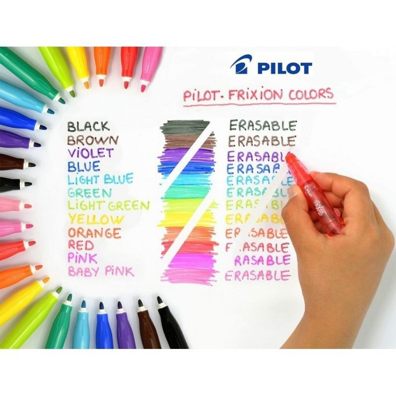 BỘ 12 CÂY BÚT LÔNG TẨY XÓA ĐƯỢC PILOT FRIXION COLORS