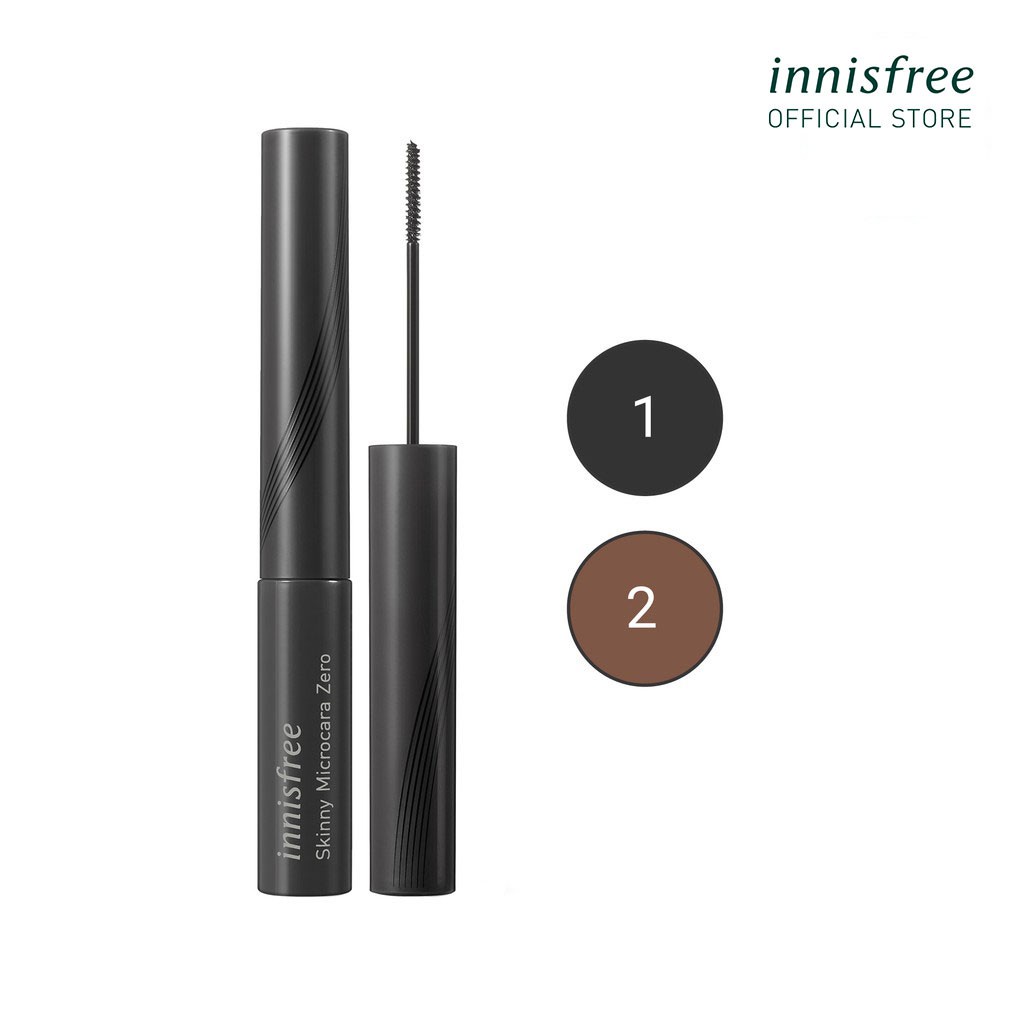 Mascara chải mi siêu mảnh chống trôi innisfree Skinny Microcara Zero 3.5g