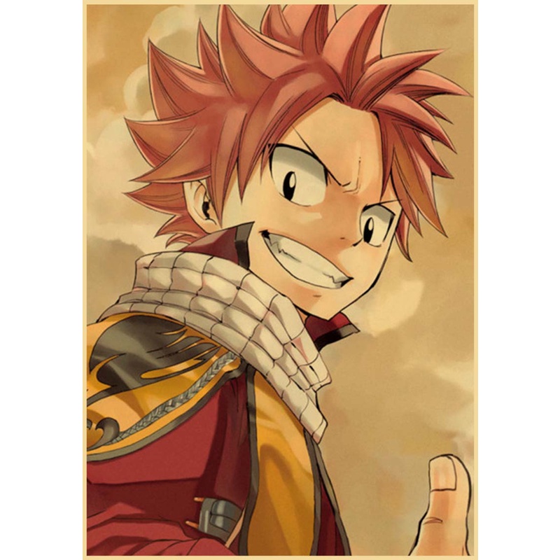 Áp Phích Treo Tường Trang Trí In Hình anime fairy tail Bằng Giấy kraft