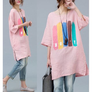 G934  Áo phông big size freesize dáng dài màu sắc trẻ trung tươi sáng mẫu mới hot hàng quảng châu