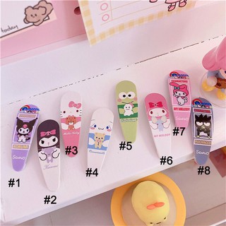 Kẹp tóc hình nhân vật Sanrio Kuromi My Melody Hello Kitty Cinnamoroll Keroppi dễ thương cho bé gái