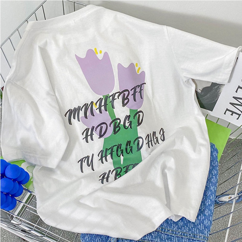 Áo Thun Tay Ngắn Phong Cách Hàn Quốc Dành Cho Nữ