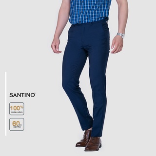 Quần âu nam công sở SANTINO cao cấp màu xanh than form chuẩn công sở trẻ trung thoải mái đứng form C006
