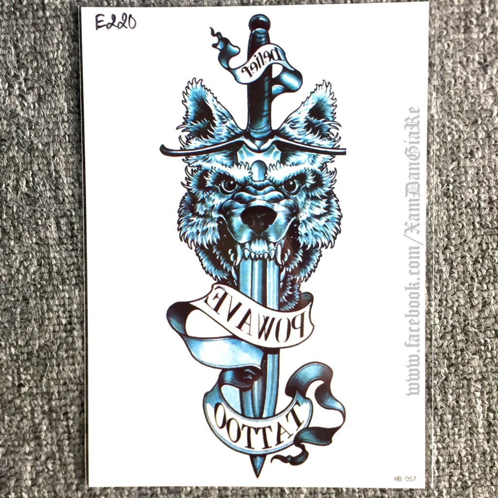 Hình Xăm Dán Kiếm E220