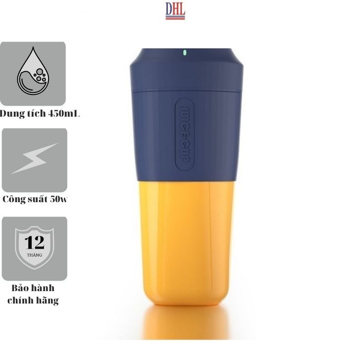 máy xay sinh tố mini cầm tay JUICE CUP 450ml pin 3000mah Công suất 50W -JC01 bảo hành 3 tháng