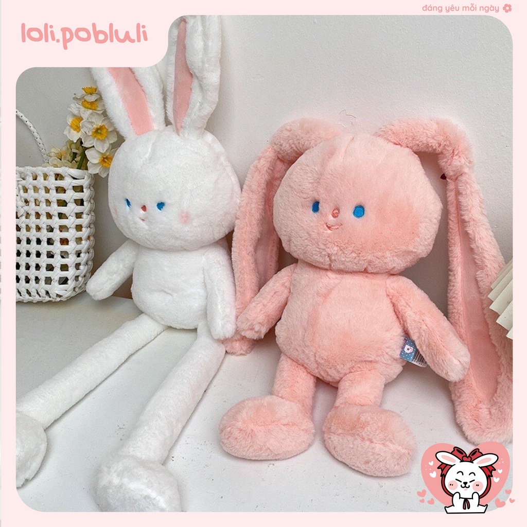 Gấu bông thỏ tai dài kéo chân dài