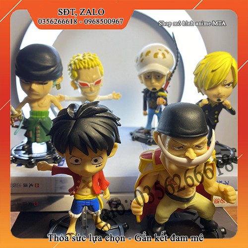 Tàu Sunny, Combo 6 sản phẩm cao 9cm mô hình Onepiece Luffy Zoro Law, Bố già...kèm KHUYẾN MÃI siêu KHỦNG