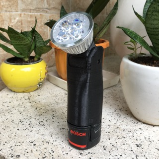 Đèn pin led siêu sáng 12w dùng pin bosch 10.8v