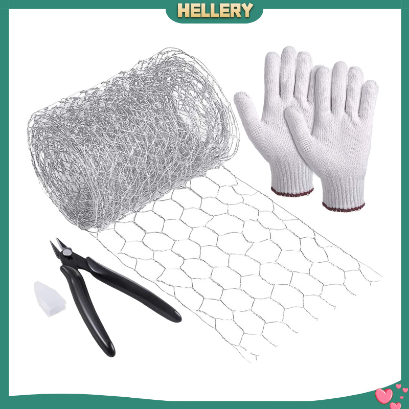 [HELLERY]Galvanized Poultry Mesh Fencing Chicken Wire Net Rabbit Netting
