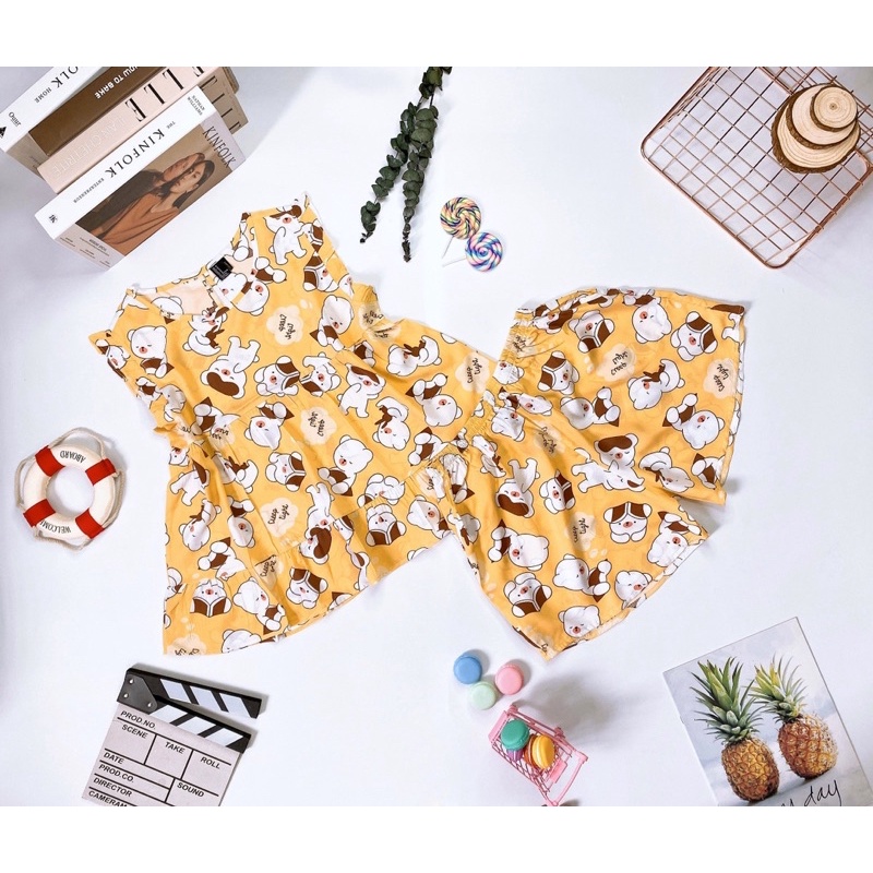 Đồ bộ tole - Đồ bộ lanh đùi, áo cánh tiên xinh xắn