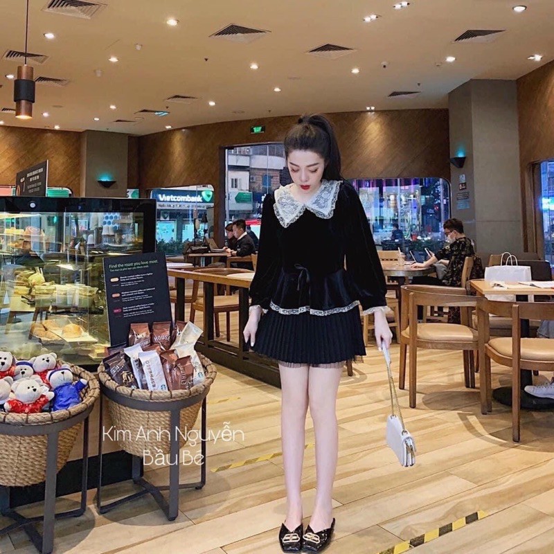 Áo Nhung Bèo Pha Cổ Zen Hót 2020