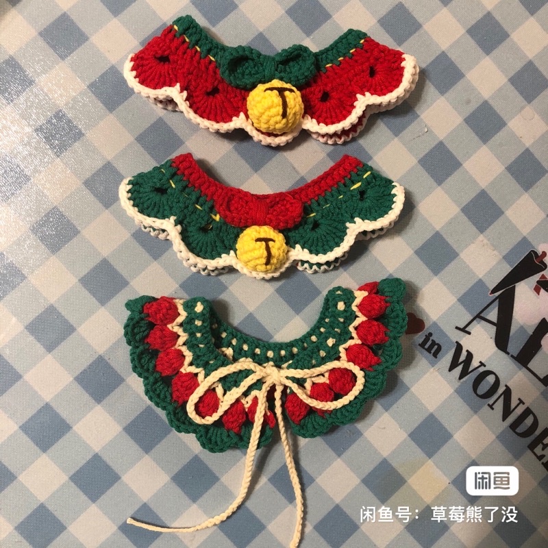 Mẫu yếm len handmade cho mèo ,cún, thỏ,…