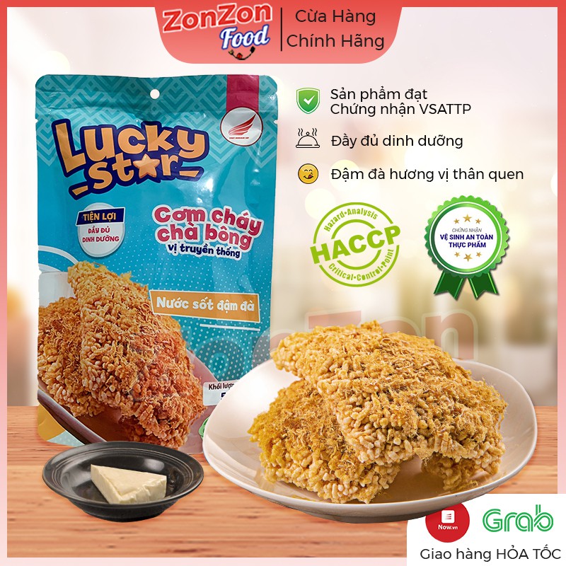 Cơm cháy chà bông truyền thống Lucky Star 50g đậm vị thơm ngon nhiều dình dưỡng đồ ăn vặt ZonZon