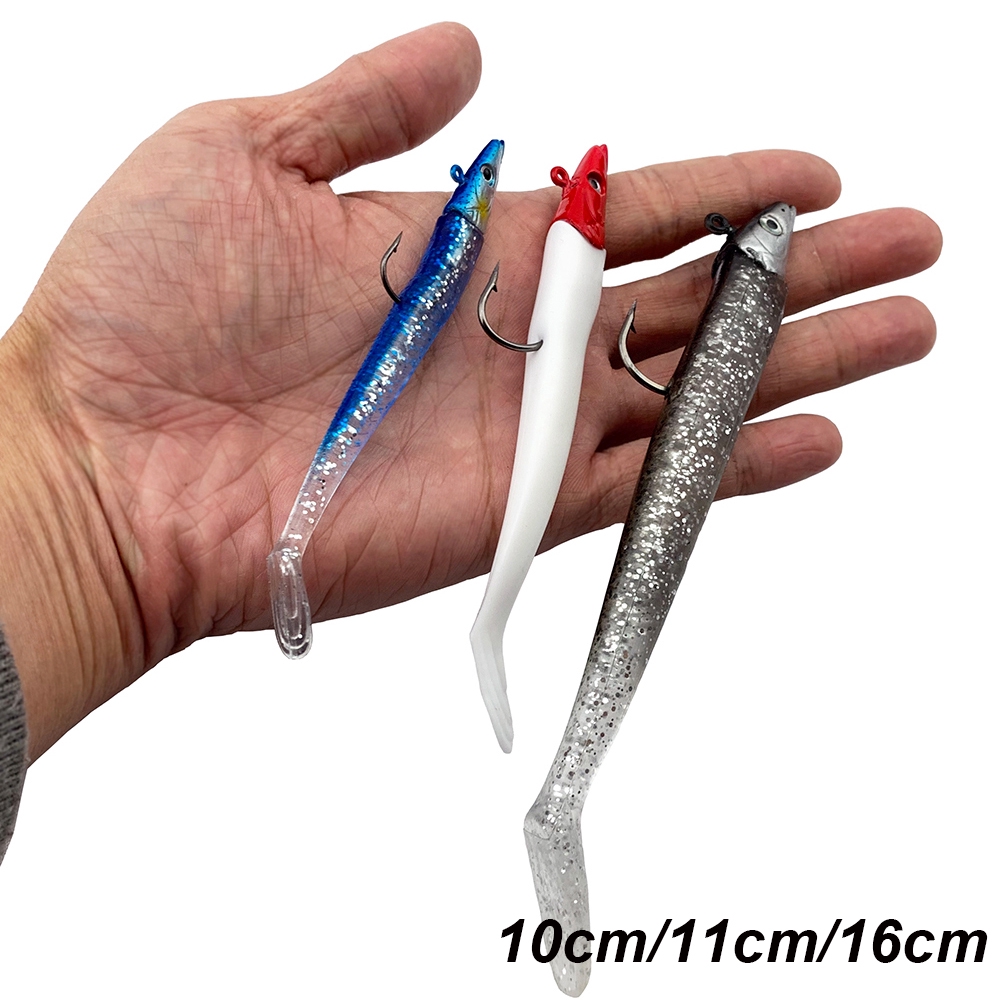 Mồi Câu Cá Giả Bằng Silicone Dạ Quang Chất Lượng Cao 10g 19g 34g