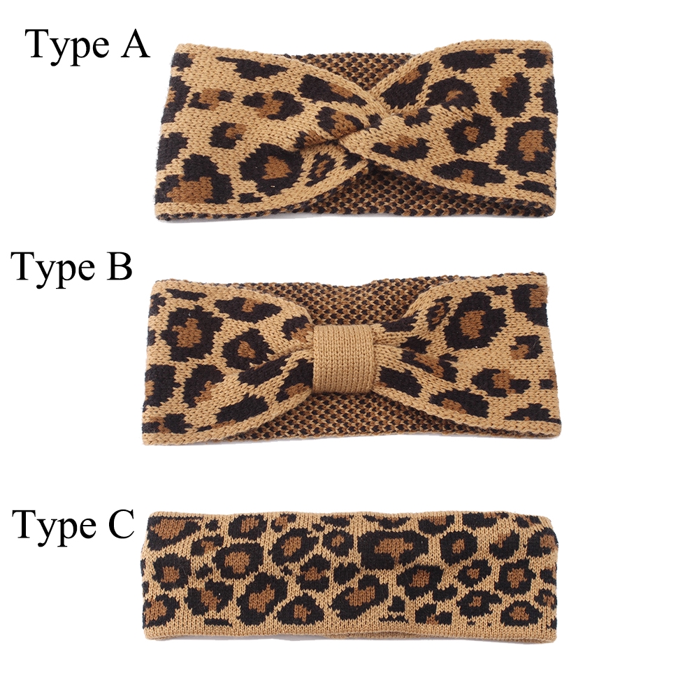 Băng đô cài tóc bản to hoạ tiết da báo