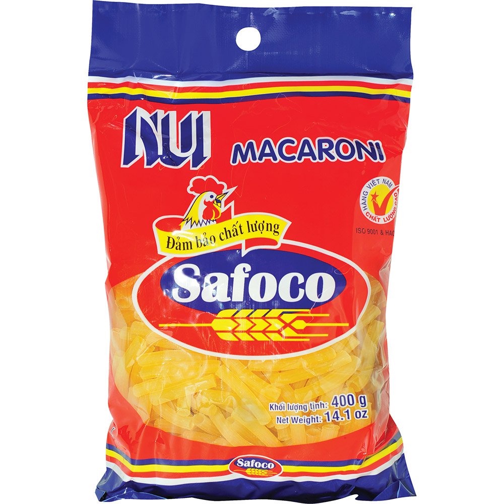 Nui Ống Lớn Safoco Cao Cấp Gói 400G