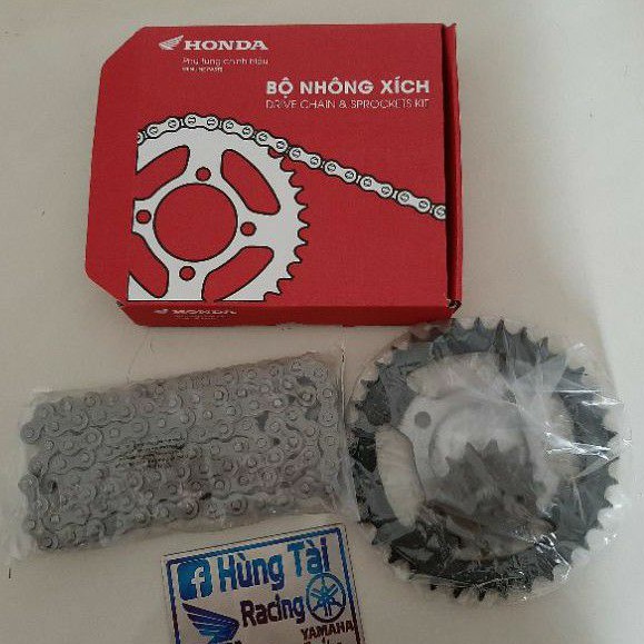 Bộ nhông sên dĩa xe Future 1 đời đầu zin honda chính hãng