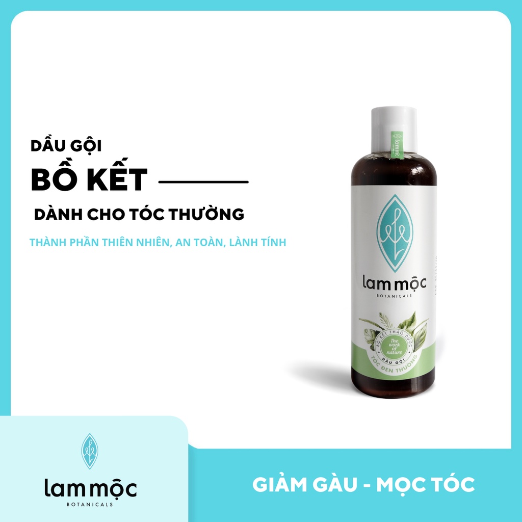 [NGĂN GÀU,GIÚP MỌC TÓC]-Dầu gội bồ kết Lam Mộc - tóc thường -250ml