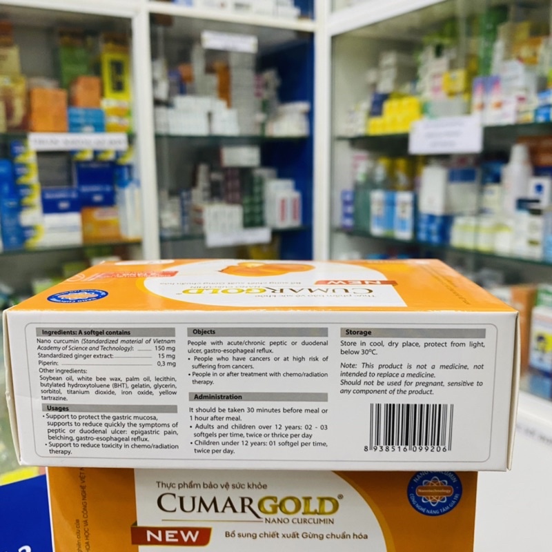 ✅ [CHÍNH HÃNG] Cumargold - Hỗ Trợ Điều Trị Viêm Loét Dạ Dày Hộp 30 Viên