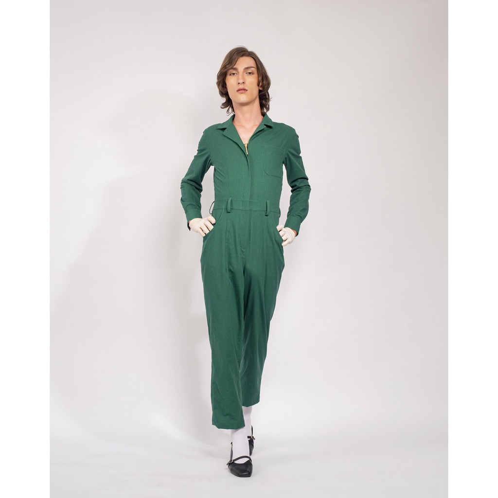 [Mã LT200 giảm 200K đơn 699K] Jumpsuit Yvette Libby N'guyen Paris, Voyager, Nữ, Màu Xanh