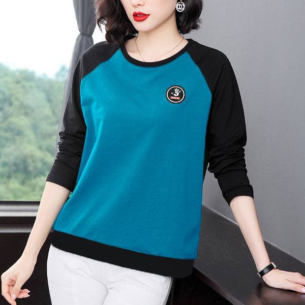 Áo thun tay dài dáng rộng thời trang cho phụ nữ trung niên