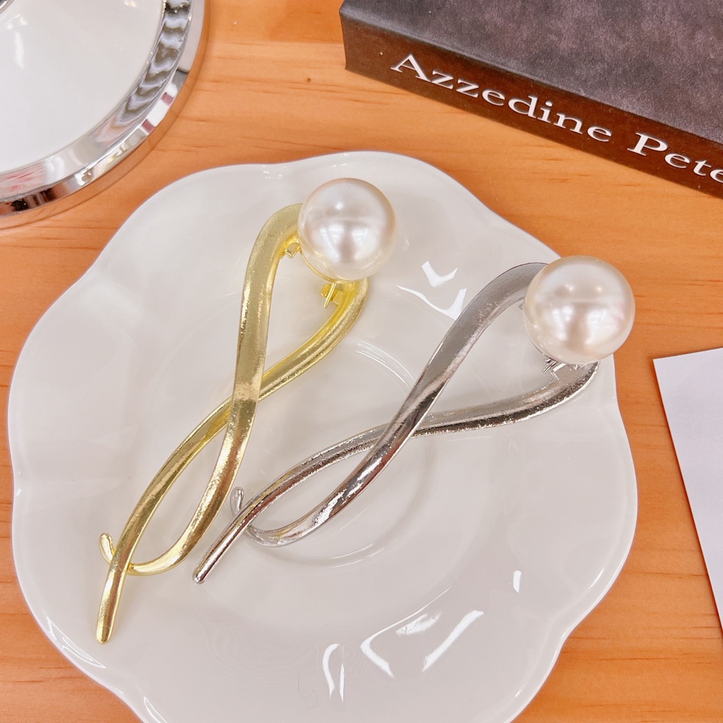 Kẹp Tóc Dạng Bấm Kiểu Mới Đính Đá Sang Trọng Cho Nữ YOS