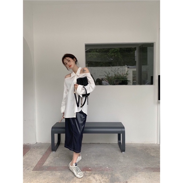 ✨💕Áo sơ mi khoét vai thanh lịch nhưng vẫn sexy💕