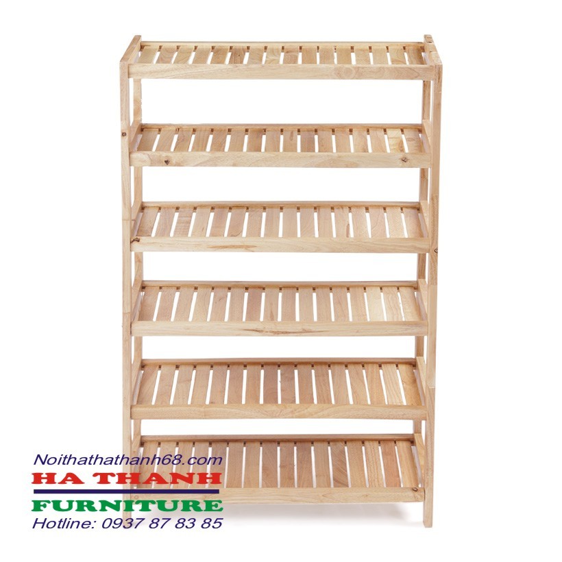 KỆ ĐỂ DÉP GỖ 6T RỘNG 62cm