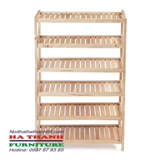 KỆ ĐỂ DÉP GỖ 6T RỘNG 62cm