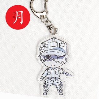 Móc khóa mica Hataraku Saibou