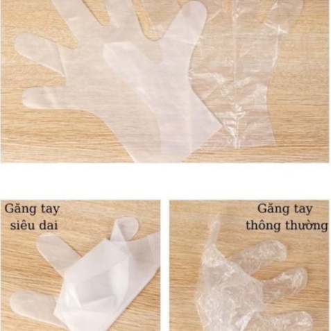 Hộp 100 chiếc Găng tay nấu ăn làm bếp siêu dai Victoria Bay chất liệu TPE không mùi chống nhăn an toàn cho da tay
