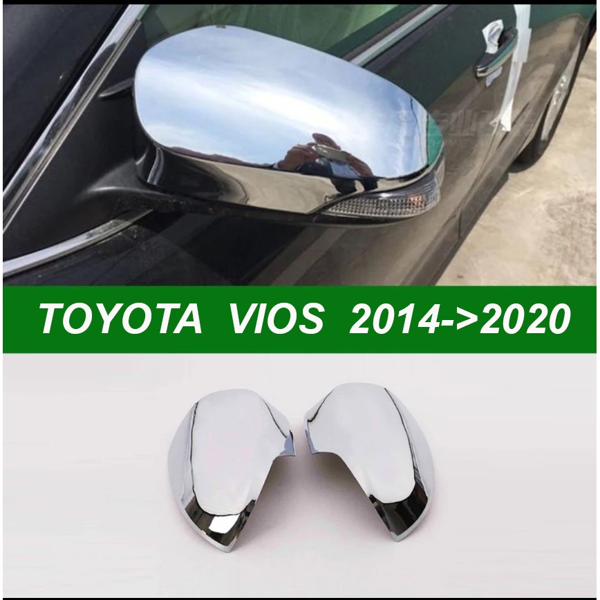 Bộ 2 ốp gáo gương xe VIOS 2014 đên 2022 Mẫu Mạ Crom cao cấp