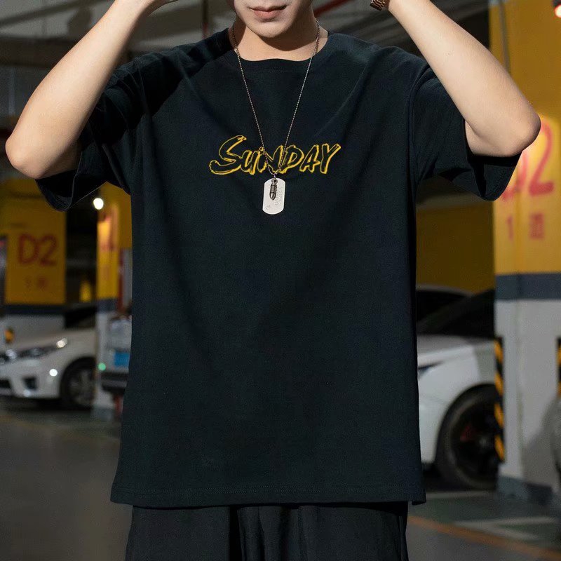 Fashion Men's Short Sleeve Round Neck T-shirt