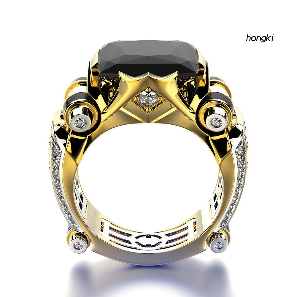 Nhẫn Hợp Kim Đính Đá Phong Cách Vintage Cho Nam