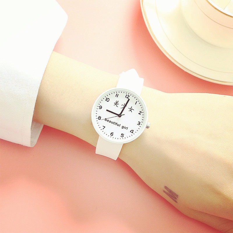 Đồng hồ thời trang nữ Beautiful girl dây cao su cực đẹp | BigBuy360 - bigbuy360.vn