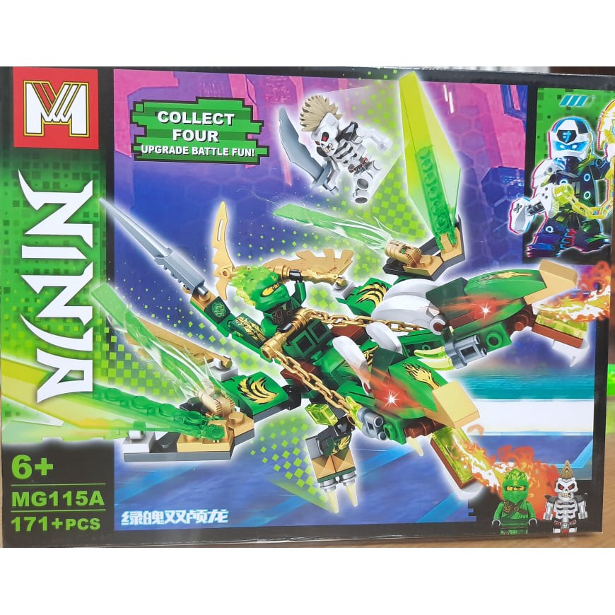 Lego Ninjago 4 mẫu Rồng Thần 2 Đầu Robot cao cấp sưu tầm bản giới hạn