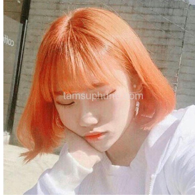 Thuốc nhuộm tóc màu Cam Đào kèm trợ oxy và gang tay nilon