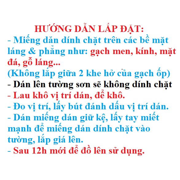 (LOẠI TO) 01 Miếng keo dán kệ nhà tắm, kệ kem đánh răng kim loại,...