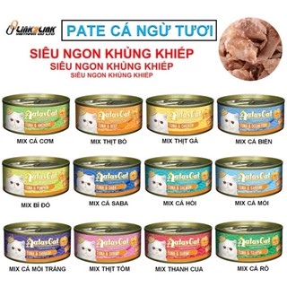 Pate cao cấp cho mèo Aatas Cat Singapore lon 80gr