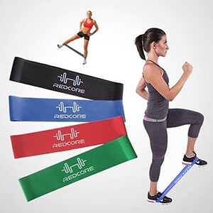 (NOWSHIP) Bộ 5 Dây Tập Gym Mini Band RedCore,dây cao su miniband tập chân mông, phụ kiện tập gym