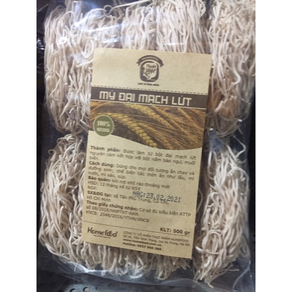 MỲ ĐẠI MẠCH LỨT HOME FOOD 500 GRAM