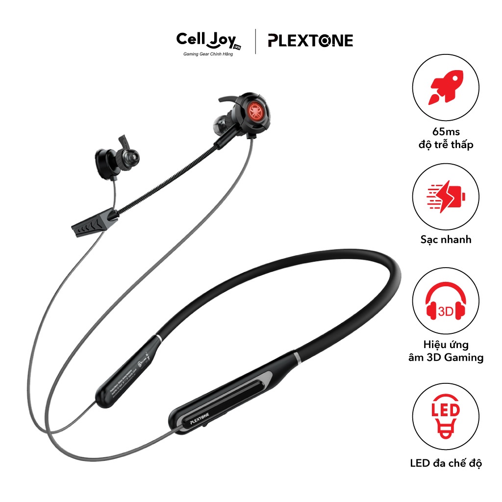 Tai Nghe Bluetooth Gaming Plextone G3 có mic phone in-ear tại nghe gaming mobile PC laptop không dây độ trễ cực thấp