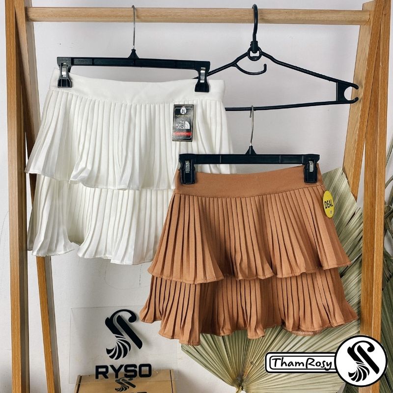 Chân Váy Xếp Ly Tầng Phồng Dáng Ngắn Xòe Phong Cách Công Sở Cao Cấp Lưng Cạp Cao ( Có Quần Trong ) nhiều mẫu | BigBuy360 - bigbuy360.vn