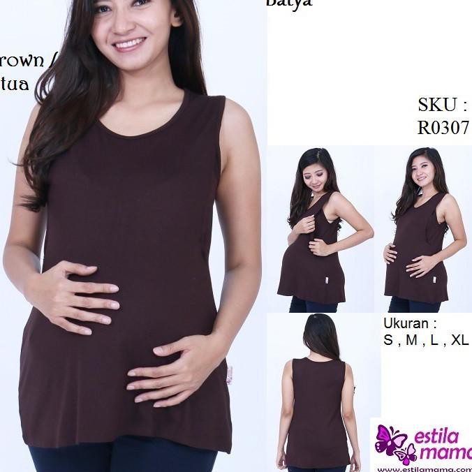 Áo Thun Bầu In Chữ "Estila Mama" Màu Trắng / Đen / Moka / Chocolate / Marun / Gray / Blue / S / M / L / Xl