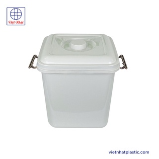 Thùng vuông 10l nhựa Việt Nhật có nắp đậy - Thùng đựng gạo, thùng đa năng loại 10 lít