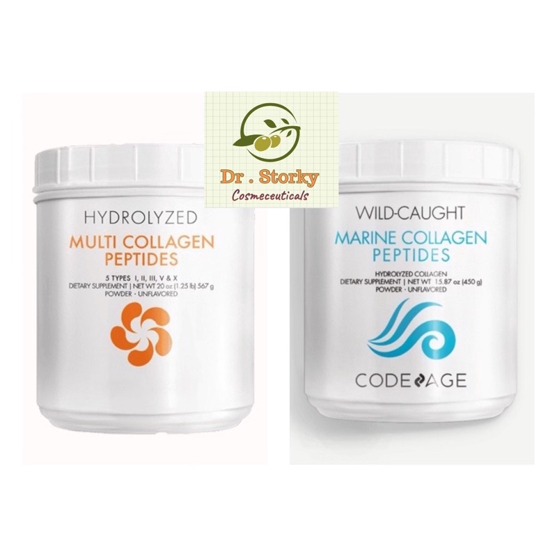 Marine Collagen Peptides và Multi Collagen Peptides sáng da chống lão hoá Codeage Code age