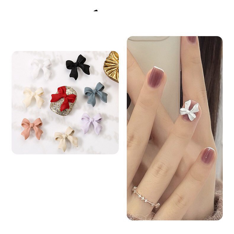 Charm nơ gắn móng , phụ kiện trang trí nail