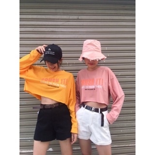 Áo crop tay dài