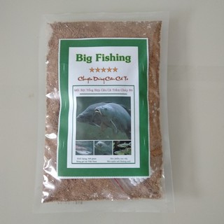 Thính bột tổng hợp câu cá trắm, chép, trôi, rô phi . Túi 500 Gram.